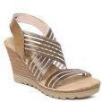 Catwalk Copper Toned Striped Sandals Women