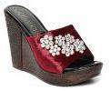 Catwalk Maroon Solid Heels Women