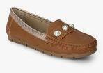 Ceriz Camel Brown Moccasins Women