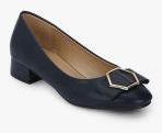 Ceriz Navy Blue Bow Belly Shoes Women