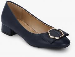 Ceriz Navy Blue Bow Belly Shoes women