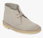 Clarks Beige Solid Heeled Boots Women