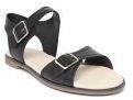 Clarks Black Open Toe Flats Sandals Women