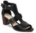 Clarks Black Solid Leather Sandals Women