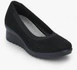 Clarks Caddell Trail Black Laser Cut Wedges Women