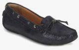 Clarks Dunbar Groove Navy Blue Moccasins Women