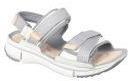 Clarks Grey & White Solid Leather Sports Sandals Women