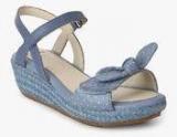 Clarks Harpy Rita Blue Bow Sandals Girls