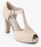 Clarks Kendra Flower Beige Peep Toes Women