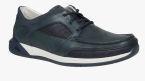 Clarks Navy Blue Leather Regular Boat Shoes Men