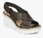 Clarks Olive Wedges Women