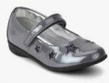 Clarks Orra Star Metallic Grey Mary Jane Belly Shoes girls