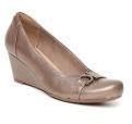 Clarks Taupe Leather Wedges Women