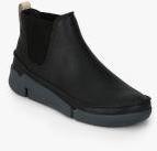 Clarks Tri Poppy Black Flat Boots Women