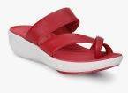 Clarks Wave Bright Red Sandals women