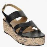 Claude Lorrain Black Wedges Women