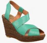 Claude Lorrain Green Wedges Women