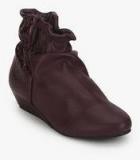 Cobblerz Maroon Ankle Length Boots Women