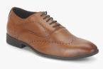 Code By Lifestyle Tan Oxford Brogue Formal Shoes men