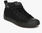 Converse Black Canvas Mid Top Sneakers Women