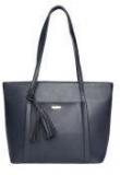 Corsica Navy Blue Solid Shoulder Bag Women