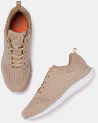 Crew Street Beige Textile Running Shoes men