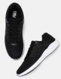 Crew Street Black Mesh Regular Running Shoes Men