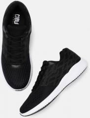 Crew Street Black Mesh Regular Running Shoes men