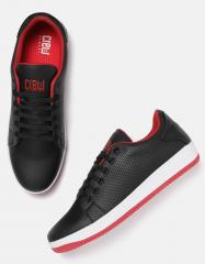 Crew Street Black Textured Sneakers men