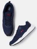 Crew Street Navy Blue Synthetic Running Shoes Men