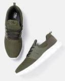 Crew Street Olive Green Running Shoes Men