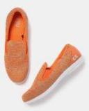 Crew Street Orange & Beige Woven Design Running Shoes Women