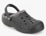 Crocs Baya Fleece Clogs Black Sandals Men