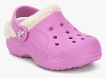 Crocs Baya Heathered Lined Purple Clogs boys