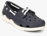 Crocs Beach Line Boat Shoe Lace Gs Navy Blue Loafers Boys