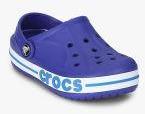 Crocs Blue Bayaband Solid Clogs Girls