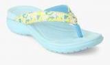 Crocs Capri V Deco Aqua Blue Flip Flops Women