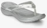 Crocs Capri V Sequin Silver Flip Flops women