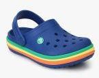 Crocs Cb Rainbow Band Blue Clog Sandals Boys