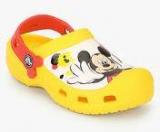 Crocs CC Mickey Paint Splatter Yellow Clogs Boys