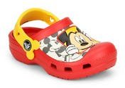 Crocs Cc Mickey Peek A Boo Clog Red Sandals Boys