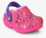 Crocs Classic Lined Graphic Pink Clogs Boys