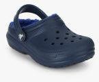 Crocs Classic Lined K Blue Clogs Boys