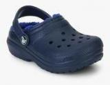 Crocs Classic Lined Navy Blue Clogs Boys