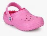 Crocs Classic Lined Pink Clogs Boys