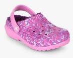 Crocs Classic Lined Printed Pink Clogs Boys