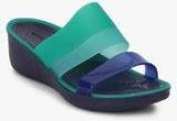 Crocs Colorblock Blue Sandals women