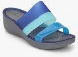 Crocs Colorblock Navy Blue Sandals women