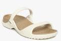 Crocs Cream Sliders Women