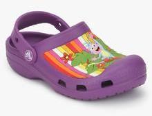 Crocs Dora Multistripe Cstm Clg Purple Sandals boys